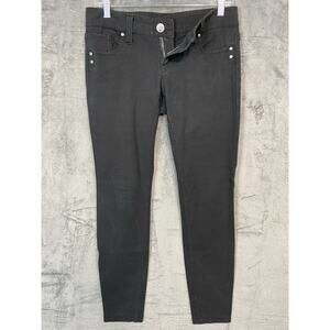 STS Blue Jeans Juniors Size 7 Black Dark Wash Skinny Ankle Stretch Shaping Logo